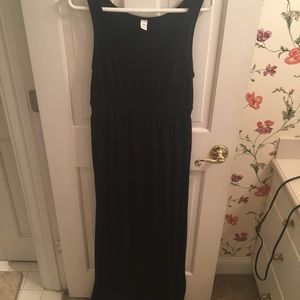 Simple black maxi dress